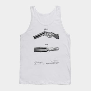 Breech Loading Gun Vintage Patent Hand Drawing Tank Top